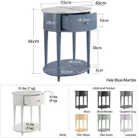 Dorel Home Bijzettafel Aurora met 1 lade en 1 plank, breedte 55 cm, hoogte 66 cm (1 stuk)