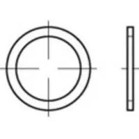 Toolcraft TO-5454501 Afdichtring 17 mm DIN 7603 Aluminium 100 stuk(s)