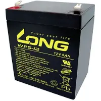 Long WP5-12/F1 Loodaccu 12 V 5 Ah Loodvlies (AGM) (b x h x d) 90 x 107 x 70 mm Kabelschoen 4.8 mm Geringe zelfontlading, Onderhoudsvrij