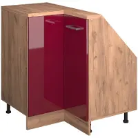 Vicco R-Line Hoekkeukenkast voor schuine wand – 75.6 cm met 1 deur Rode hoogglans