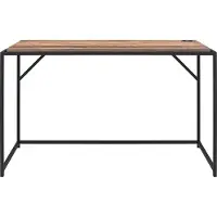 Notio Living Quincy-Schrijftafel - Verweerd Eiken/Zwart Metaal