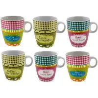 COSY&TRENDY Cosy & Trendy Mokken Set van 6 – 200 ml – Home Sweet Home! & Time for Coffee!