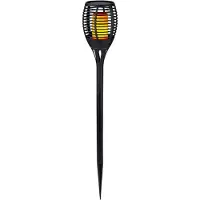 Grundig Solar Tuinfakkel – Vlam-effect LED Prikspot – Tuinverlichting op Zonne-energie – Tuinspot Solar Tuinverlichting IP44 – 72 cm