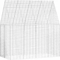 vidaXL Konijnenkooi zilver 200 x 100 x 210 cm Gegalvaniseerd staal