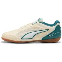 Puma TRUCO IV zaalvoetbalschoenen, Rood/Wit/Bruin, Maat 38,5