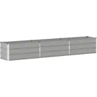 vidaXL Plantenbak Lichtgrijs 290 x 50 x 45 cm Gegevens staal