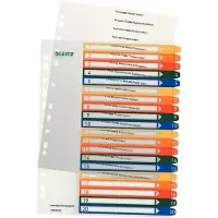 Leitz 1296 Register DIN A4 1-20 Polypropyleen Meerdere kleuren 20 tabbladen Extra breed, PC-beschrijfbaar 12960000
