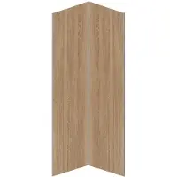 Vente-unique Set van 2 douchewandpanelen met houteffect in aluminium met profielen - 2 x L90 x H210 cm ENEKO