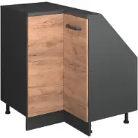 Vicco R-Line Hoekkeukenkast voor schuine wand – 75.6 cm met 1 deur Krachtige eik goud