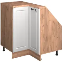 Vicco R-Line Hoekkeukenkast voor schuine wand – 75.6 cm met 1 deur Wit Landhuis