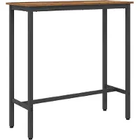 vidaXL Tafel Oudhout 100 x 40 x 100,5 cm Engineered hout en staal