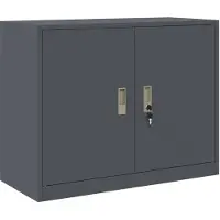vidaXL Opbergkast Antraciet 90 x 40 x 70 cm Staal