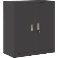 vidaXL Opbergkast Zwart 80 x 40 x 90 cm Staal