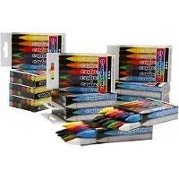 Packlinq Colortime kleurkrijt, dikte 11 mm, l: 10 cm, diverse kleuren, 12stuks