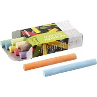 Packlinq Schoolbordkrijt, l: 8 cm, d: 10 mm, diverse kleuren, 10stuks