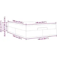 vidaXL Bedframe met matras 2 st Zwart Fluweel