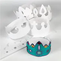 Packlinq Kronen, H: 10-16,5 cm, L: 60 cm, 230 gr, wit, 5 stuk/ 1 doos