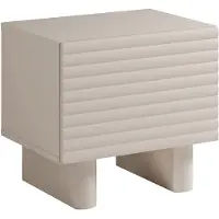 Vente-unique Nachtkastje met 1 deurtje - MDF - Beige - LUDIMA