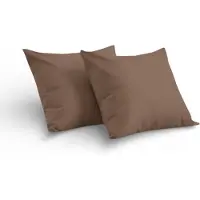 Kasteel - Kussenslopen - 60x70 cm - Taupe - 100% Katoen - Set Van 2 Stuks