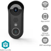 Nedis Slimme deurbel | Transformator | 1080p | Zwart | IP54 | WiFi (Tuya) | 1.5W