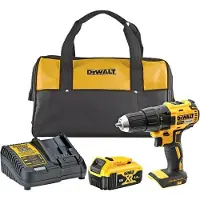 DeWalt Boormachine + slagboor, 18V accuboormachine incl. 5 Ah, oplader en draagtas (Oplaadbare batterij)