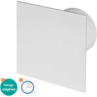 Awenta Silent badkamerventilator 100 mm – Timer – Terugslagklep – 75 m³/h – Mat wit