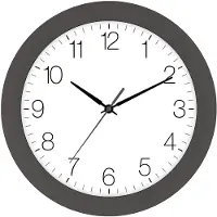 Eurotime Tijdsein gestuurde wandklok, grijs