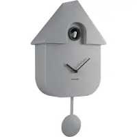 Karlsson Klok Modern Cuckoo Mouse Grey 23 x 40 cm