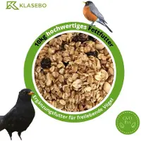 KLASEBO Vetrijke Vogelvoer 10 kg – Complete Wildvogelvoer Mix van Zonnebloempitten, Pinda’s en Meelwormen voor Tuinvogels – Extra Energieboost in Winter en All Seasons