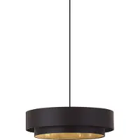 QAZQA Moderne hanglamp zwart 50cm 3-lichts - Drum Duo