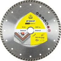 Klingspor Diamantzaagblad EXTRA DT 300 UT D. 230 x 2,5 x Ht. 7 x 22,23 mm - Beton / Materialen - 325356