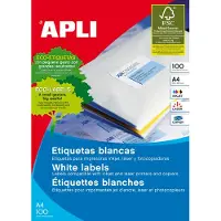 APLI witte etiketten ft 70 x 30 mm (b x h), 2.700 stuks, 27 per blad (1271)