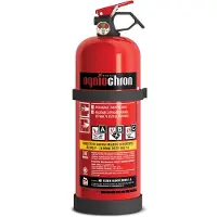 OGNIOCHRON Poederblusser Brandblusser GP1 ABC Branden Met Muurbevestiging 3Kg Rood - Universele ABC Brandblusser Voor Huis En Auto Veiligheid