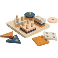 Plantoys Geometrische stapels Kleuren Tederheid