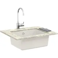 vidaXL Wasbak 80% Kwarts en 20% Hars 530 x 460 mm Wit
