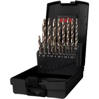 RUKO draaiboorset ULTIMATECUT FS, Ø 1-10 mm, HSS-Co5 Gold, DIN 338, FLOWSTEP punt, 19-delige set