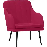 vidaXL Fauteuil 63x76x80 cm fluweel wijnrood