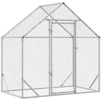 vidaXL Kippenhok Zilver 170 x 100 x 177 cm Gegevens staal