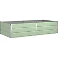 vidaXL Plantenbak Pastelgroen 195 x 100 x 45 cm Gegalvaniseerd staal