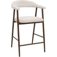 Giga Meubel Barstoel Mila Beige/Walnoot 65cm
