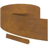 vidaXL Grasafscherming 4 st 450 x 0,05 x 25 cm weervast staal Roestig