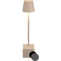 Sompex | Tafellamp Dave | Olijf Groen | Accu | Dimbaar / 29,5cm hoog / tafellamp / ideaal zonder snoer / oplaadbaar met bijgeleverde kabel / kan zonder snoer overal neergezet worden