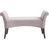 Kare design - Bankje Motley - Zilvergrijs Fluweel