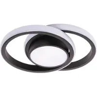 Equivera Moderne Aluminium Plafondlamp - 3000K Warm Wit - Zwart - Plafondlamp LED - Woonkamer of Slaapkamer - Gangpad - 32W