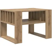 vidaXL Salontafel Artisan Eiken 66 x 49,5 x 45 cm Bewerkt hout