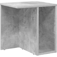 vidaXL Bijzettafel Beton Grijs 37 x 32 x 40 cm Bewerkt hout