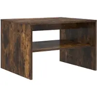 vidaXL Salontafel Rook Eiken 60 x 50 x 40 cm Bewerkt hout