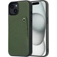 Selencia Riva Backcover met Pashouder voor de Apple iPhone 15 - Sage Green