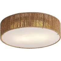 QAZQA Japandi plafondlamp naturel met kap 38cm 2-lichts - Luz