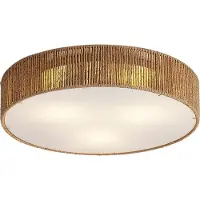 QAZQA Japandi plafondlamp naturel met kap 46cm 3-lichts - Luz